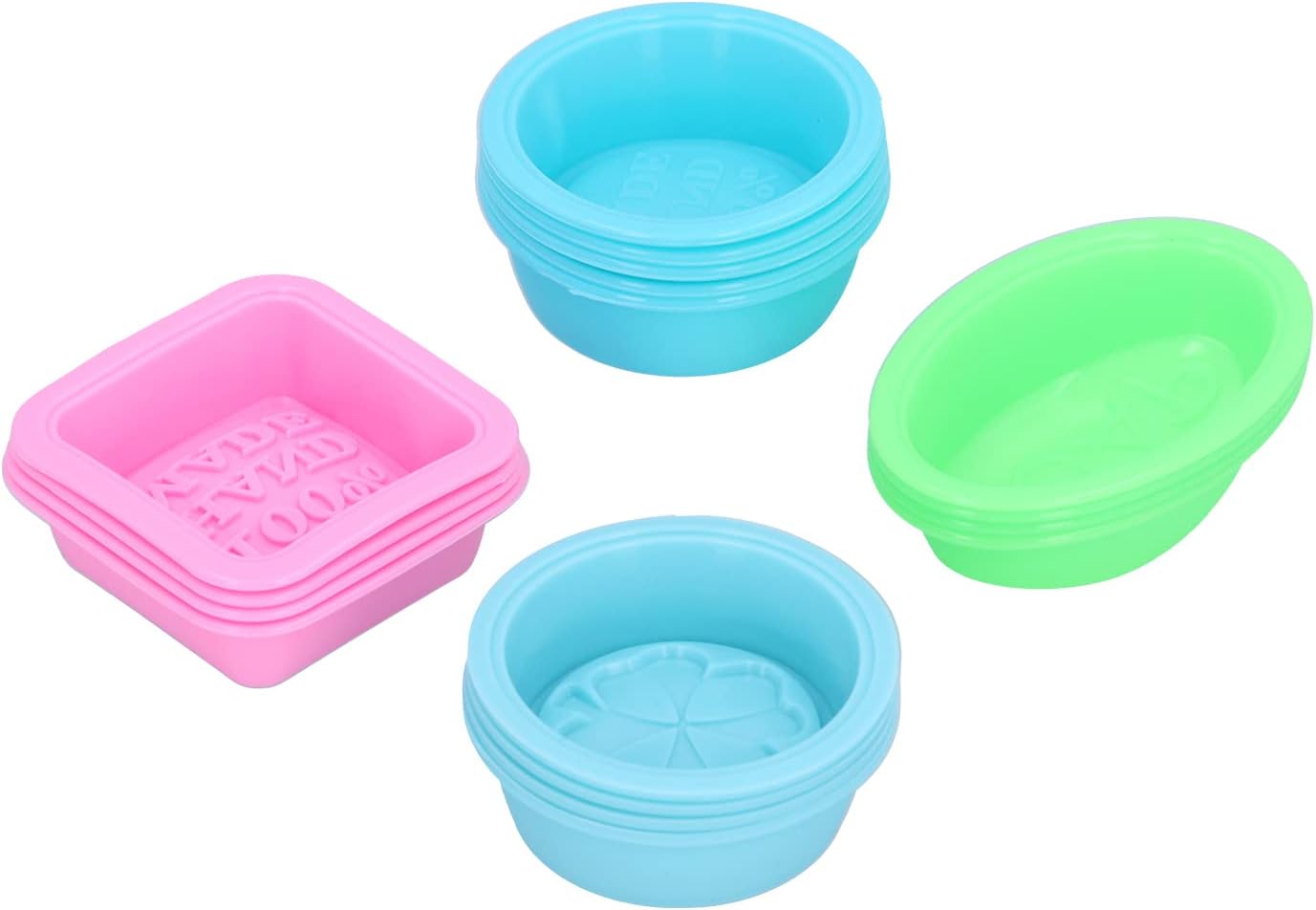 Silicone Cake Set, Food Grade Multifunctional Baking 16pcs Dark Blue Green Pink Light Blue - Safe Non - Material, Easy Clean, Ideal for Kitchen, Parties & Camping