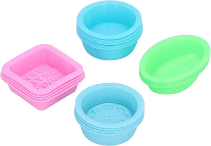 Silicone Cake Set, Food Grade Multifunctional Baking 16pcs Dark Blue Green Pink Light Blue - Safe Non - Material, Easy Clean, Ideal for Kitchen, Parties & Camping