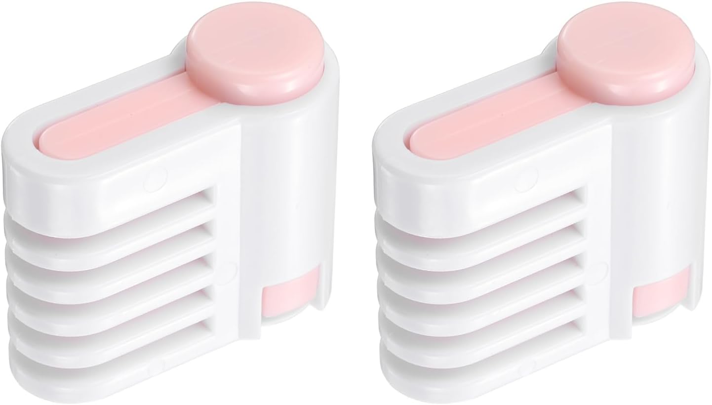 uxcell 2 Pcs Cake Leveler Slicer, DIY Cake Slicer, 5 Layers Bread Leveler, Light Pink