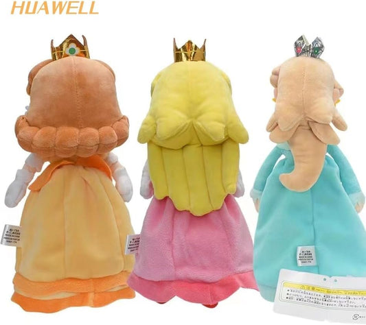 HUAWELL Sup Mari All Star Collection Princes Peach Plush Toy PrincessRosalina & Dasy Stuffed Plush 8" (Princes Peach & PrincessRosalina & Dasy)
