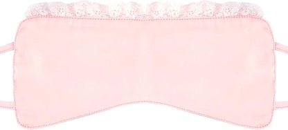 Silk Sleeping Blindfolds Eye Mask - Pink Mysterious Adjustable Block Light Eye Sleep Mask for Costume Parties Valentine, Smooth Breathable Eyes Cover for Women Bed Night Sleeping Time Gift