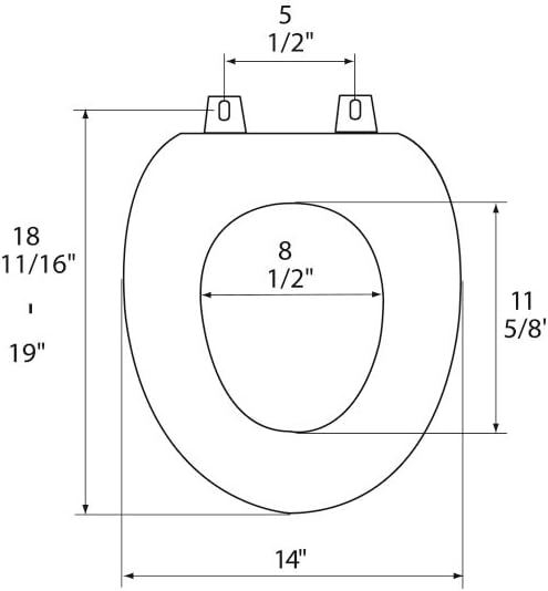 1F1E5-20 Premium Molded Wood Elongated Toilet Seat with Adjustable Hinge & OSG, Venetian Pink
