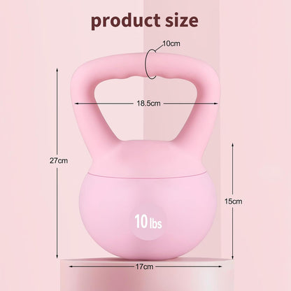 Soft Kettlebell Weights (5-30 lbs) - Iron Sand Filled for Home Gym, Strength Training & Fitness - Shock-Proof Design with Wide Non-Slip Handle - Dumbbell Alternative for Men & Women