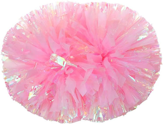 Blaward Cheerleading Pom Poms for Girls with Baton Handle, Upgrade Fluffy Cheerleader Pom Poms for Kids Adults Sport Dance Cheer Pompoms for School Game Team Spirit Cheering - 2 Pack
