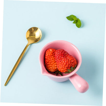 Ceramic Pot Mini Cooking Casserole Handle for Porridge and Sauces Easy to Clean for Gas Stove and Microwave