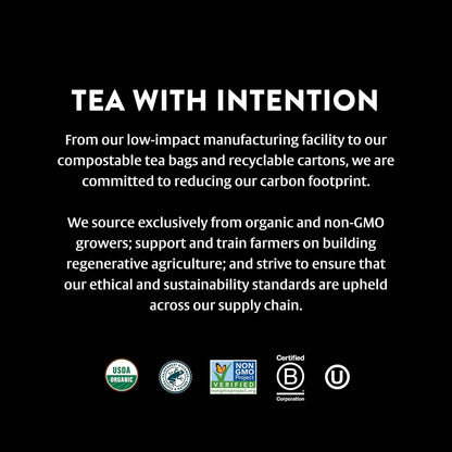 Organic Picnic Peach Tea (6 Pack) - Rainforest Alliance - Contains Caffeine - 96 Organic Black Tea Bags