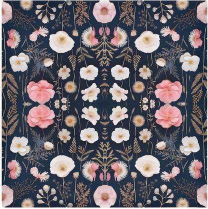 ALAZA Pink White Flowers Cloth Napkins Dinner Napkins 1 Piece,Reusable Table Napkins Washable Polyester Fabric for Cocktail Party Holiday Wedding Home Decorative