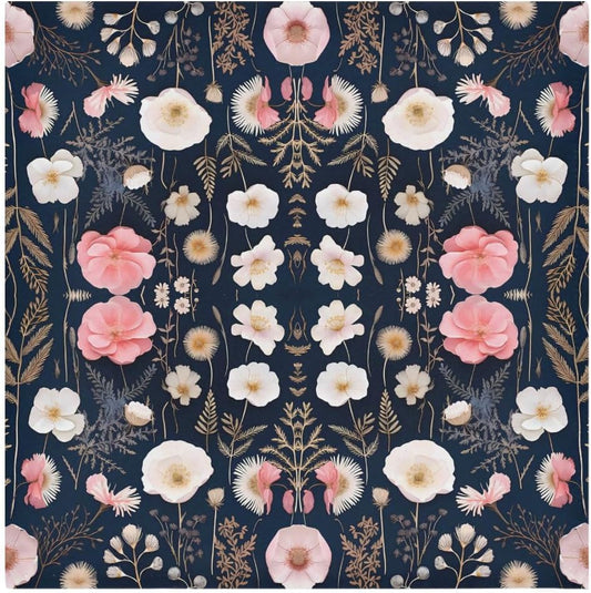 ALAZA Pink White Flowers Cloth Napkins Dinner Napkins 1 Piece,Reusable Table Napkins Washable Polyester Fabric for Cocktail Party Holiday Wedding Home Decorative