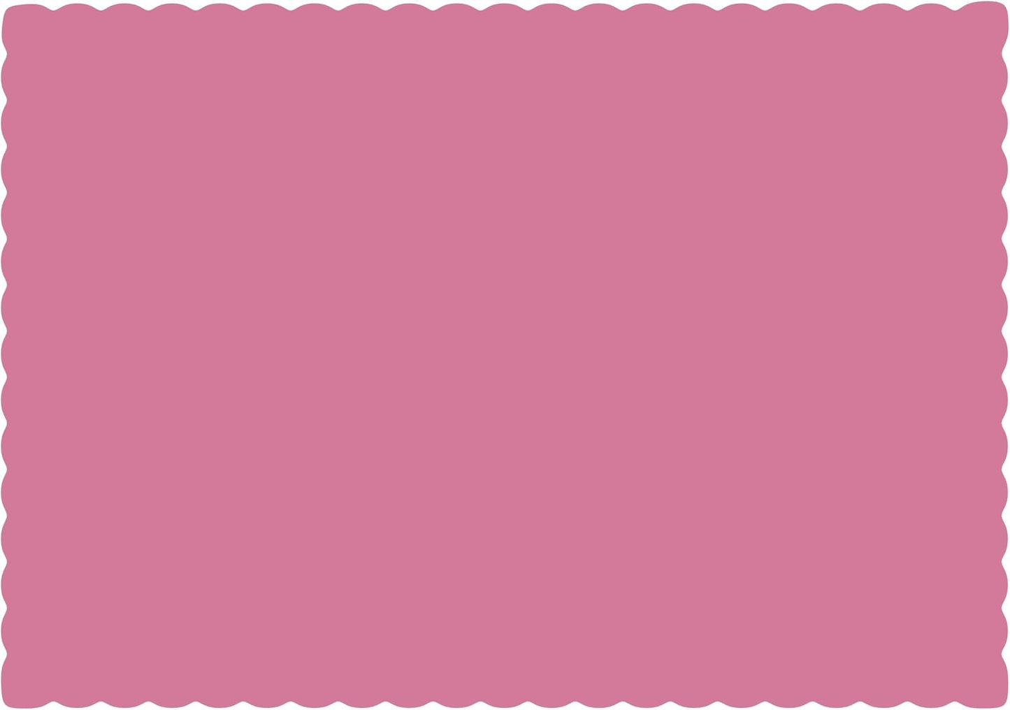 Paper Placemats - Disposable - Scalloped Edge (100, Pink)