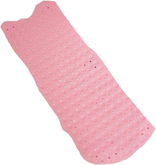 40x100cm Bathtub Mats Anti-Skid,Color Shower Mat with Sucker Non-Slip Bath Soft(Pink)
