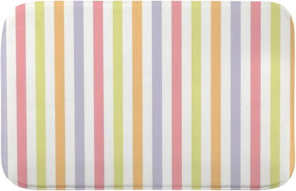 Delicate Pink Stripes Quick Dry Bath Mat 18" X30" Front Door Rug Indoor Entrance Shower Decor Throw Rugs Super Absorbent Bath Mats for Bathroom Floor Carpetas para Baño