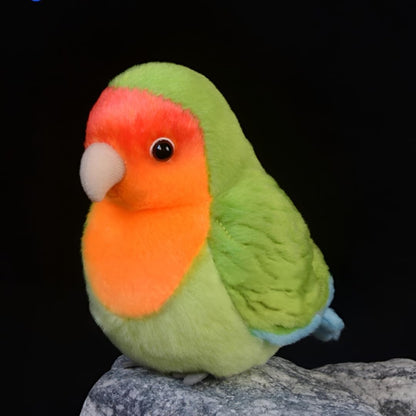 Realistic Green Peach Peony Parrot Plush 5.5'' Parrot Bird Stuffed Animal | Kawaii,Soft,Home Decor, Birthday Gift for Boys and Girls