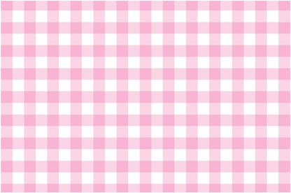 Baby Pink Gingham Paper Placemats - Set of 24 Disposable Placemats 12" x 18" - Perfect for Weddings, Parties, Backyard BBQ's, Bridal/Baby Shower - Printed on Quality Thick Paper - Made in the USA