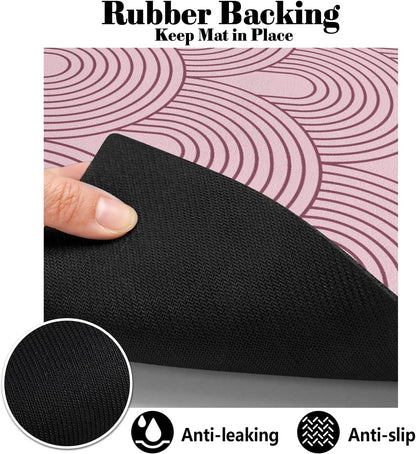 Dog Food Mats for Floors Absorbent, Pet Cat Food Mat - Quick Dry Dog Mat for Food and Water Boho Pet Supplies