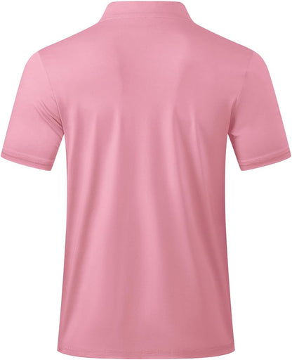 JMIERR Men's Polo Henley Shirt Moisture Wicking Quick Dry Summer Casual Short Sleeve Golf Polo T Shirts
