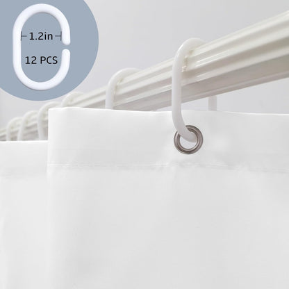 Minimalist Wavy Lines Shower Curtain for Bathroom Abstract Modern Artistic Pink Cream Fabric Shower Curtain Liner Waterproof Cloth Bath Curtains Set 12 Hooks 48 * 72IN