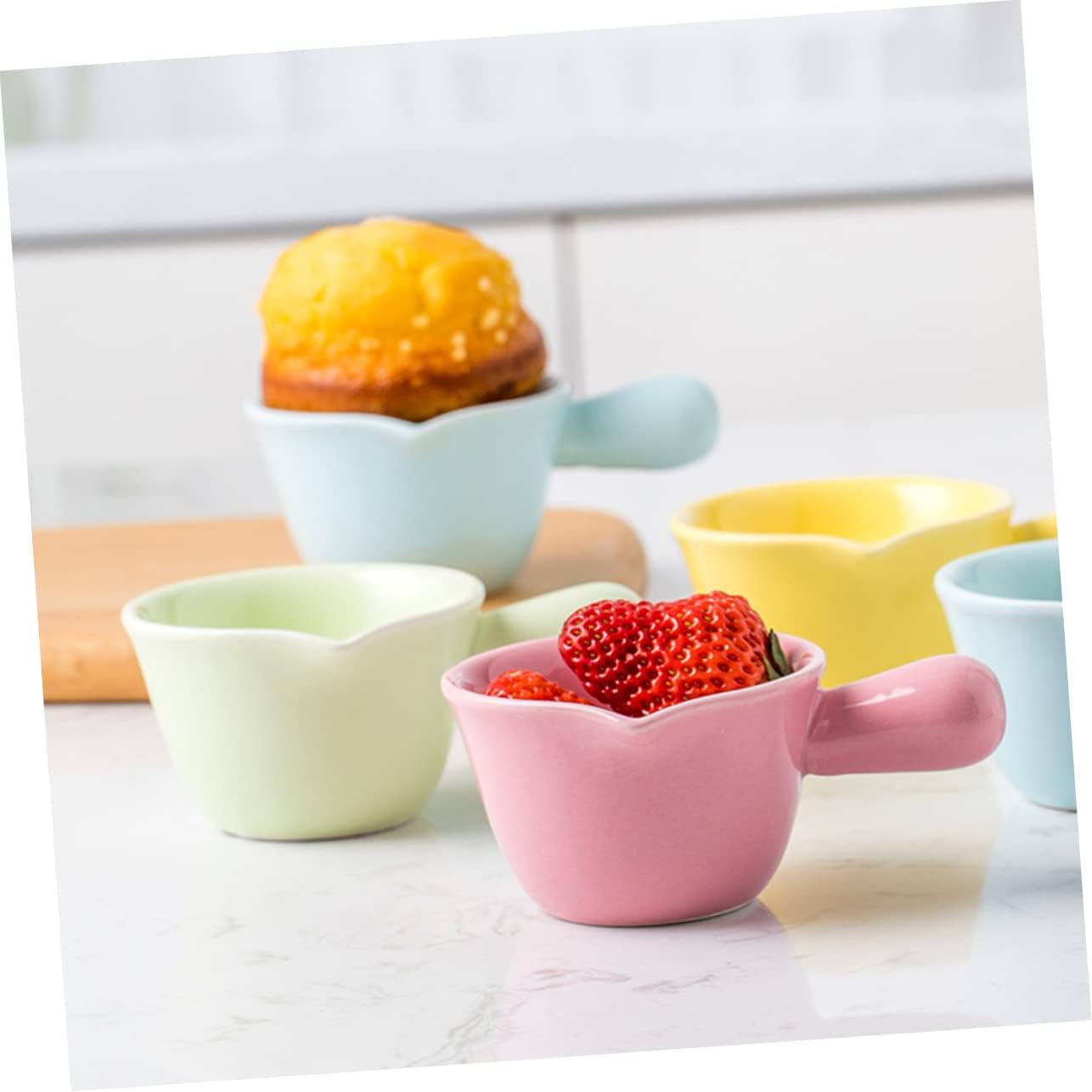 Ceramic Pot Mini Cooking Casserole Handle for Porridge and Sauces Easy to Clean for Gas Stove and Microwave