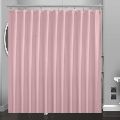 Baby Pink Plastic Shower Curtain Or Liner, 72x72 Inch Lightweight Light Pink Plastic Bathroom Shower Showroom Inner Curtain with Rustproof Metal Grommet Holes and Weighted Magnets