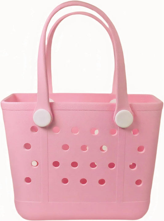 Small Rubber Tote Bag for Women-Cute Sports Bag for Travel, Pool Days, Gym, & Daily Use Durable Lightweight Design