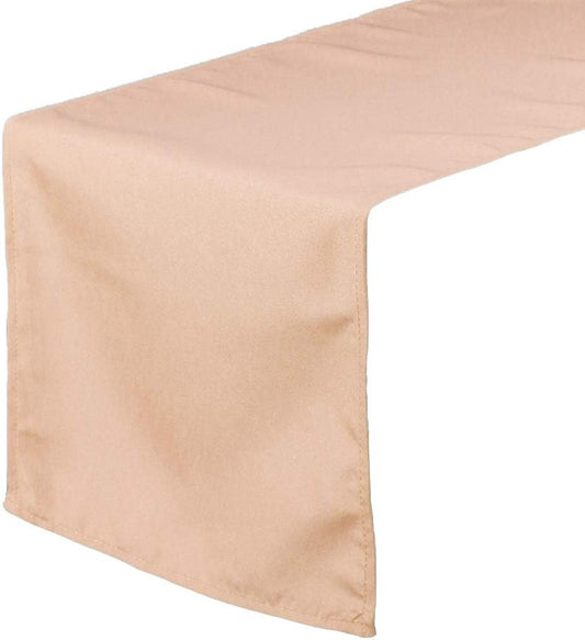 YOUR CHAIR COVERS - 14 x 108 inch Polyester Table Runner - Peach, Table Runner for Weddings, Events, Hotels and Catering Services