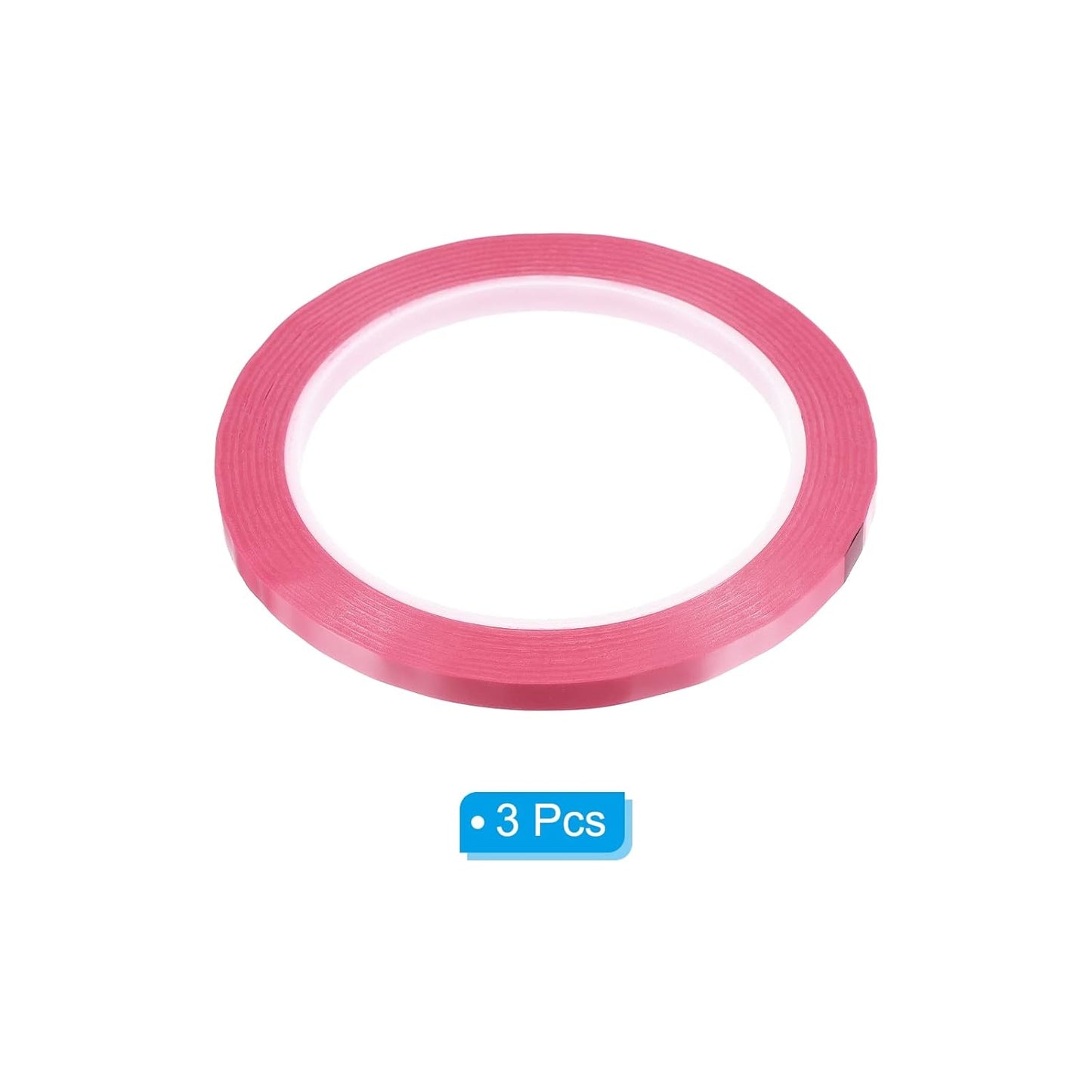 PATIKIL 1/4" Whiteboard Tape, 3 Pack Thin Dry Erase Tape for Graphic Chart Marking DIY Art, Pink