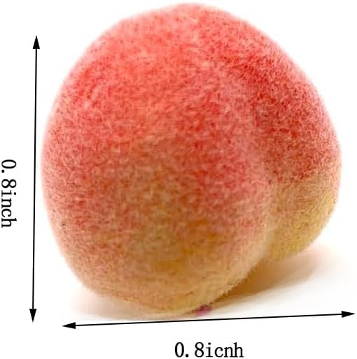 Aliotech 30Pcs Artificial Peach Fake Peach Mini Fruit Small Peach Simulation Lifelike for Home Cabinet Table Party Kitchen Decoration Photography Prop