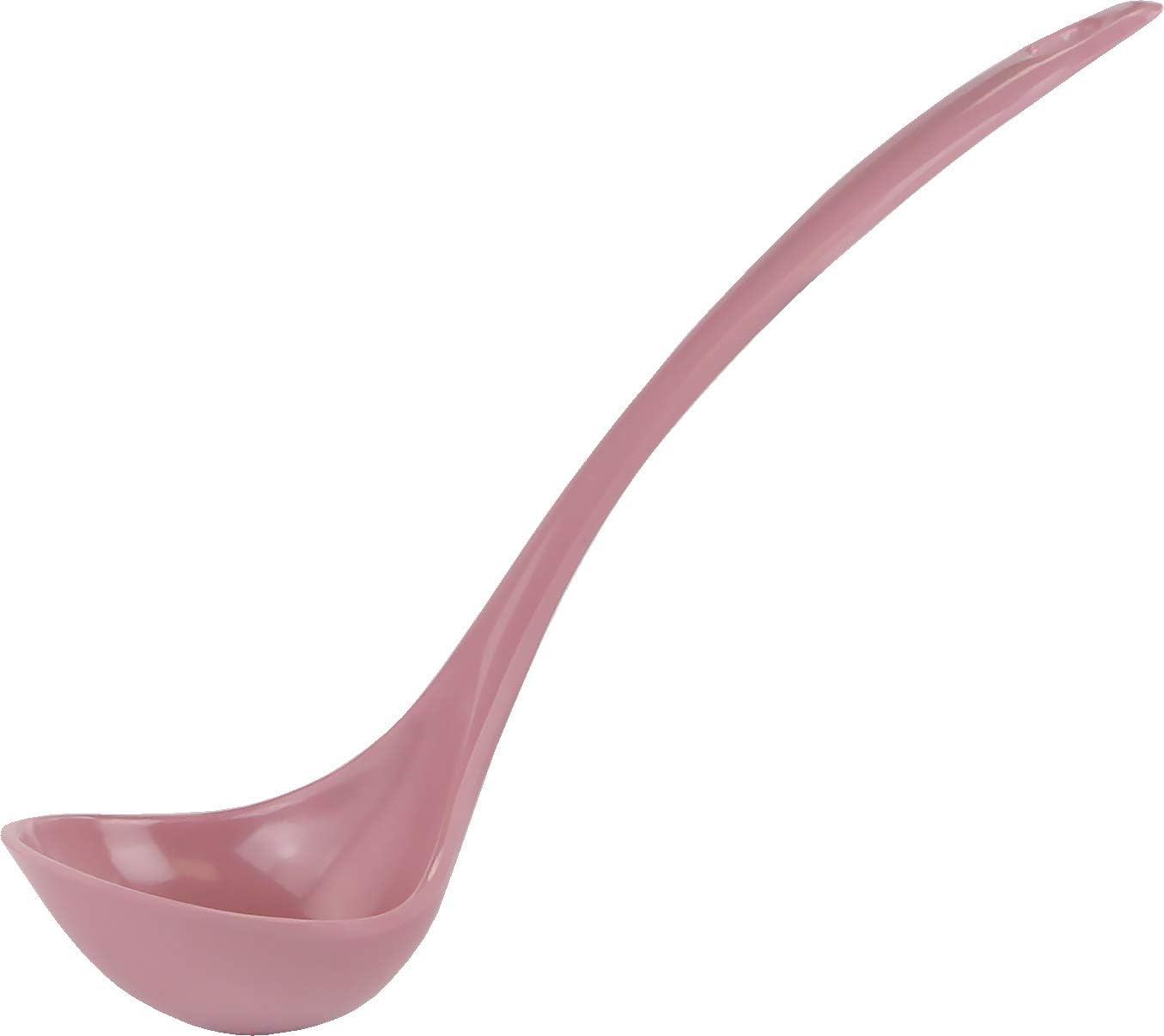 Reston Lloyd Melamine Soup Ladle Kitchen Utensil, Premium Quality Utensil with Heat Resistant Ergonomic Handle, Durable BPA-Free Plastic, 10.5 inch long, One Piece, Pink