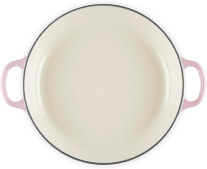 Le Creuset Enameled Cast Iron Signature Petal Braiser, 2.25 qt., Chiffon Pink w/Light Gold Knob