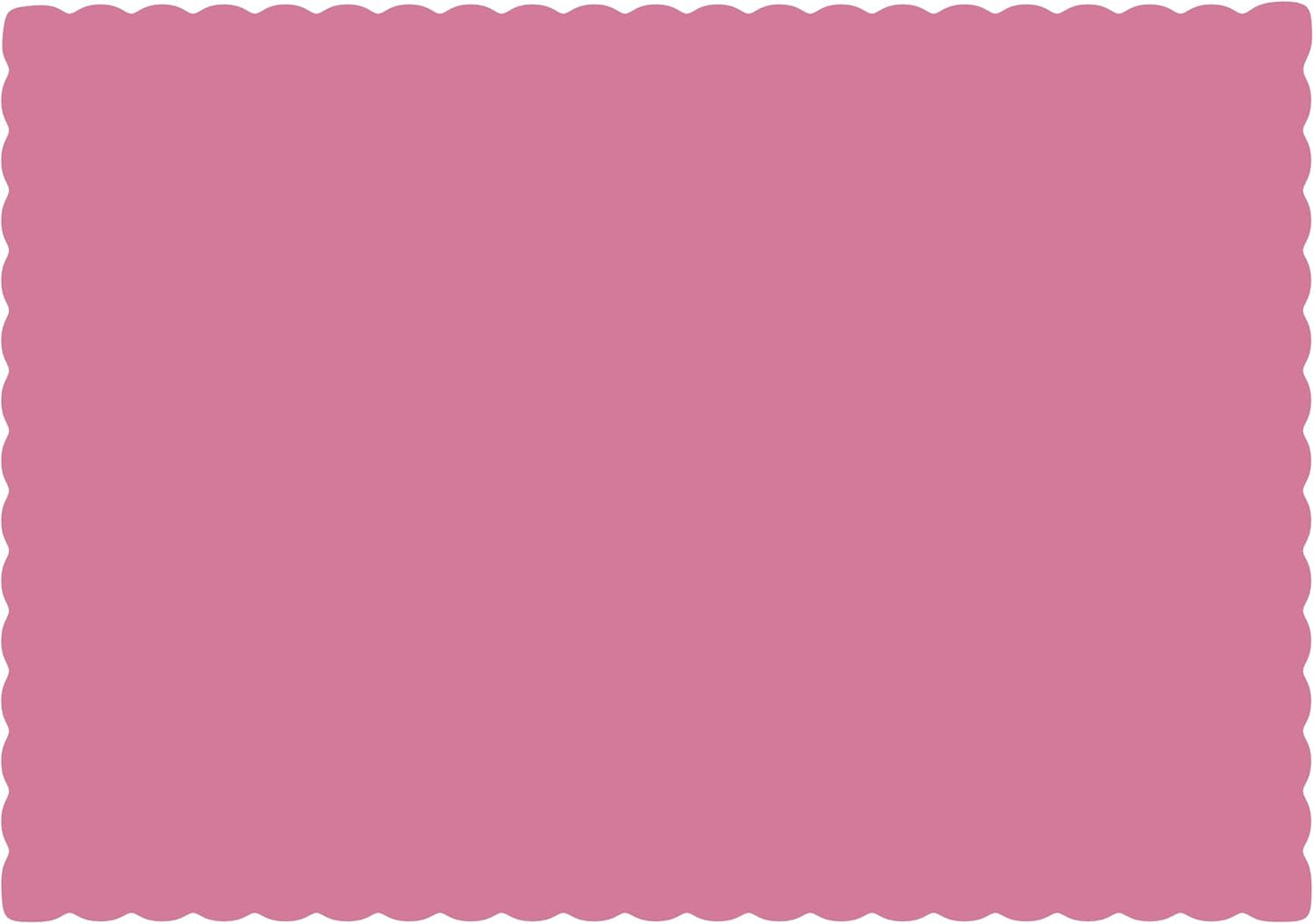 Paper Placemats - Disposable - Scalloped Edge (50, Pink)
