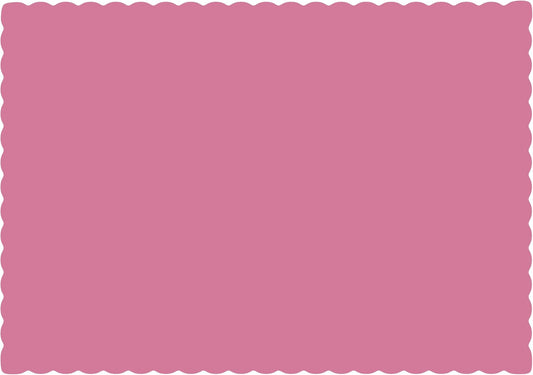 Paper Placemats - Disposable - Scalloped Edge (50, Pink)