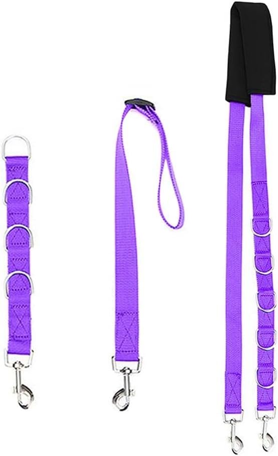 Adjustable Pet Grooming Belly Strap with D-Rings for Dog Bathing and Hair Cutting, 3-Piece Traction Belt Set, Universal Size(Pink)