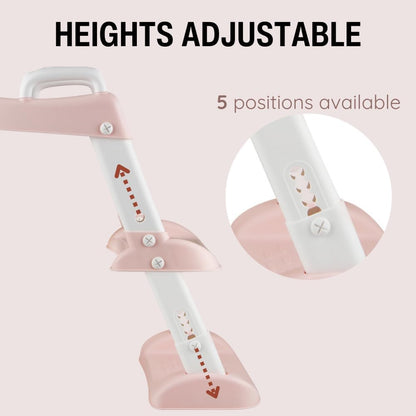 PandaEar Toilet Potty Training Seat with Step Stool Ladder, Comfortable Safe Potty Seat with Anti-Slip Pads Ladder for Kids Boys Girls Toddlers (Pink)