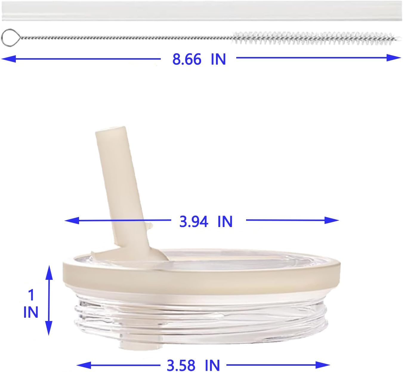 2 Pack Stanley Leak Proof Lid, with Flip Straw Lid, Stanley Cup Accessories, Stanley Lids Replacement for Stanley Quencher H2.0 40 oz Tumbler (Only), BPA Free (Peach Color)