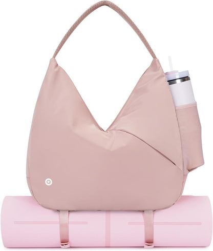 Ceneda Large Gym Bag for Women with Hidden Yoga Mat Holder & Shoe Compartment & Wet Pocket, Sports Duffle Bag for Travel