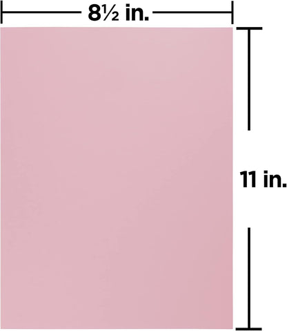 JAM PAPER Matte 28lb Paper - 105 gsm - 8.5 x 11 - Baby Pink Pastel - 50 Sheets/Pack