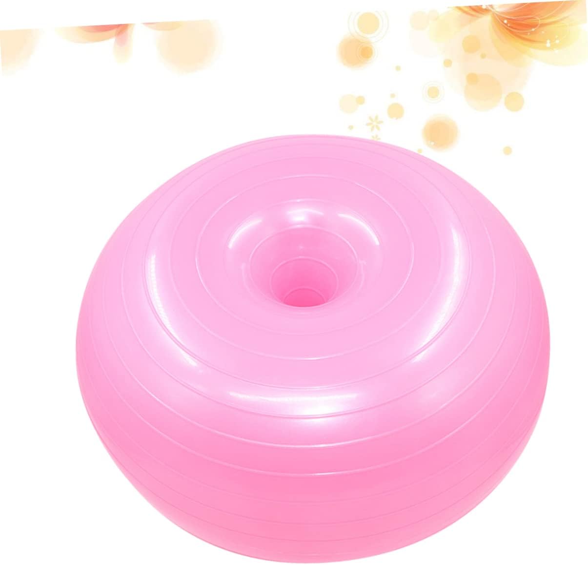 VANZACK 50cm Explosion-Proof Yoga Auxiliary Ball Thickened PVC Fitness Ball in Light Pink for Home Exercise and Balance Training with Air Pump