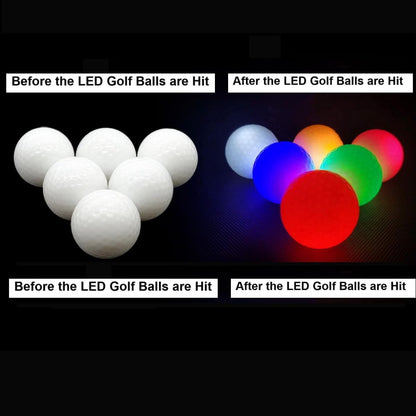 3Pcs Glow in The Dark Golf Balls, Super Bright LED Golf Ball, Night Golf Practice Balls, Lights up for 5-8 Ms per Hit, for Night Golf Lover's Gifts