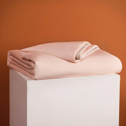 LLanCL Cooling Blankets for Hot Sleepers - Cool Like Ice Cream Lightweight Blanket for Summer with Double Side Cold, Cooling Comforter, Quilt, Fabric for Bed (Throw Size 47" x 59" Pink & Beige)