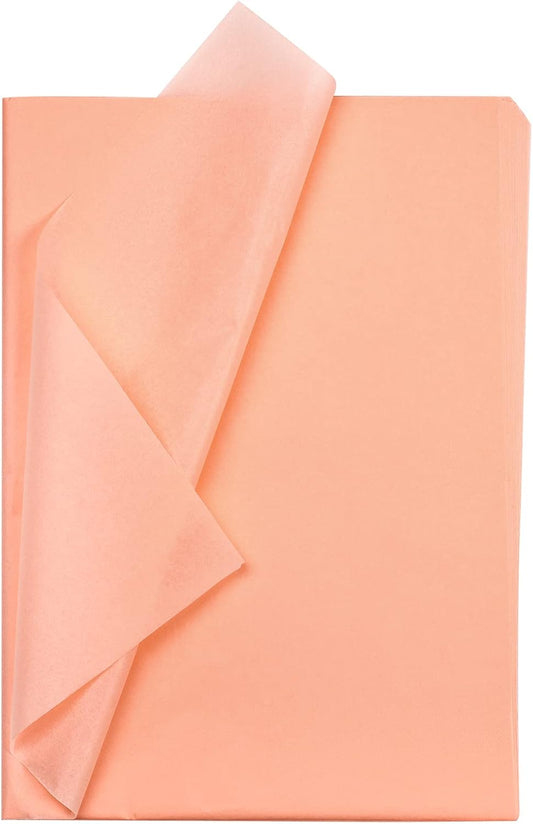 RUSPEPA Gift Wrapping Tissue Paper - Nude Pink Tissue Paper for Gift Wrap, Art Crafts, DIY, Pack Bags, Birthday, Wedding and More - 19.5 x 27.5 inches - 25 Sheets