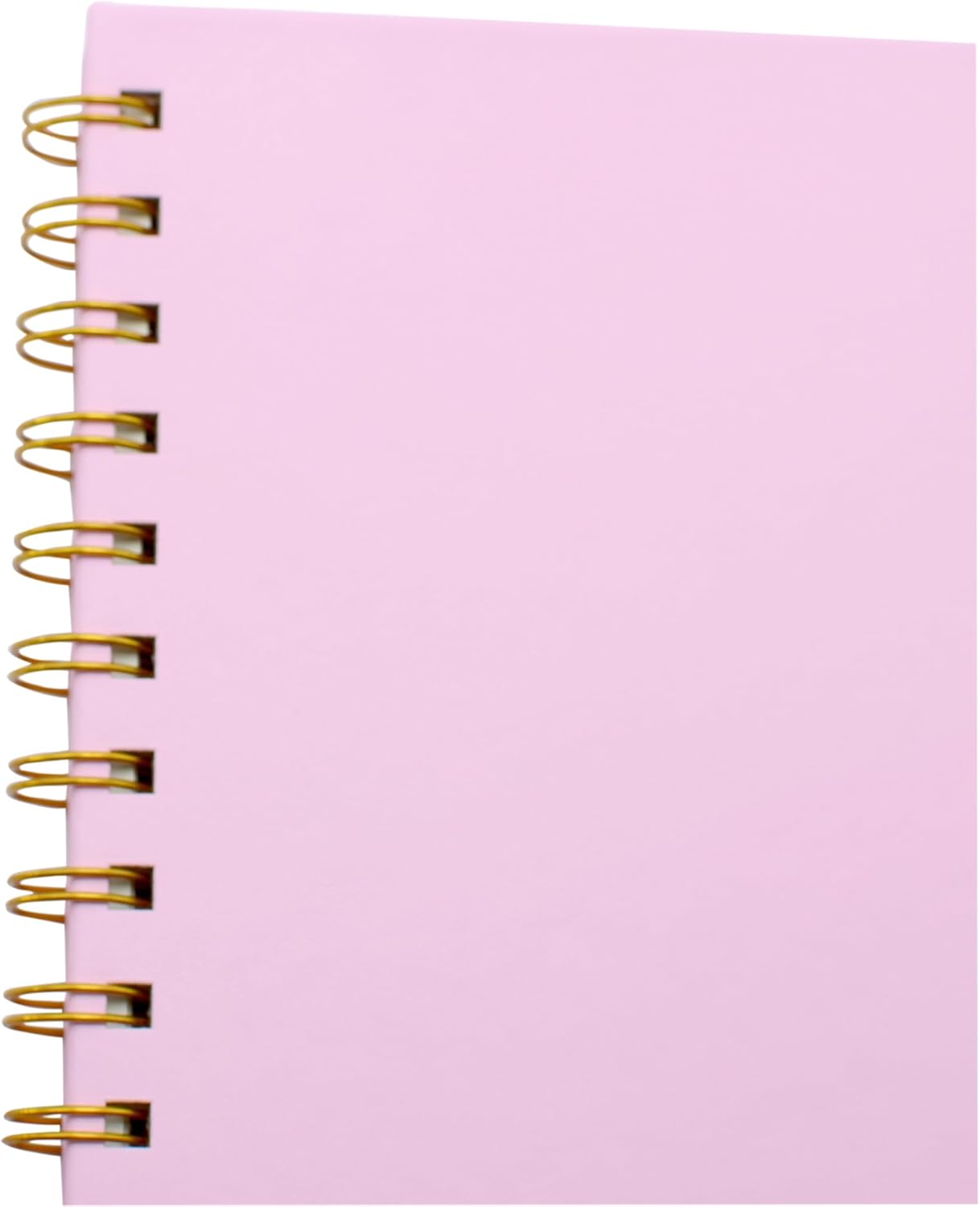 Yansanido Spiral Notebook with Bandage and Inner Pockets, A5 PU Hardcover 8mm Ruled 70 Sheets/140 Pages Journals for Study and Office (Pink)