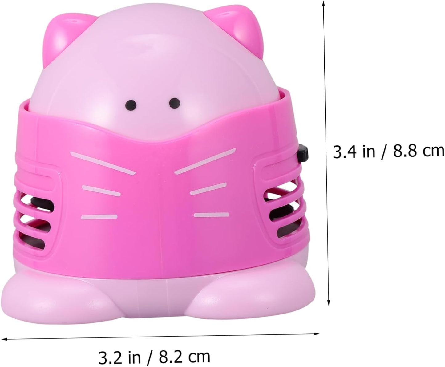 DOITOOL Vacuum Cleaner Dust Collector for Bead Painting Cute Cartoon Cat Desktop Dust Catcher Pink Strong Absorption for Home Office School and Car Cleanup