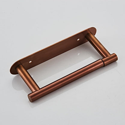 YUET Toilet Roll Holder, Self Adhesive or Screw in Wall Mounted Options, Double Post Pivoting Tissue Roll Holder, Stainless Steel Rustproof Stick On No Drilling Wall Mount for Bathroom, Rose Gold