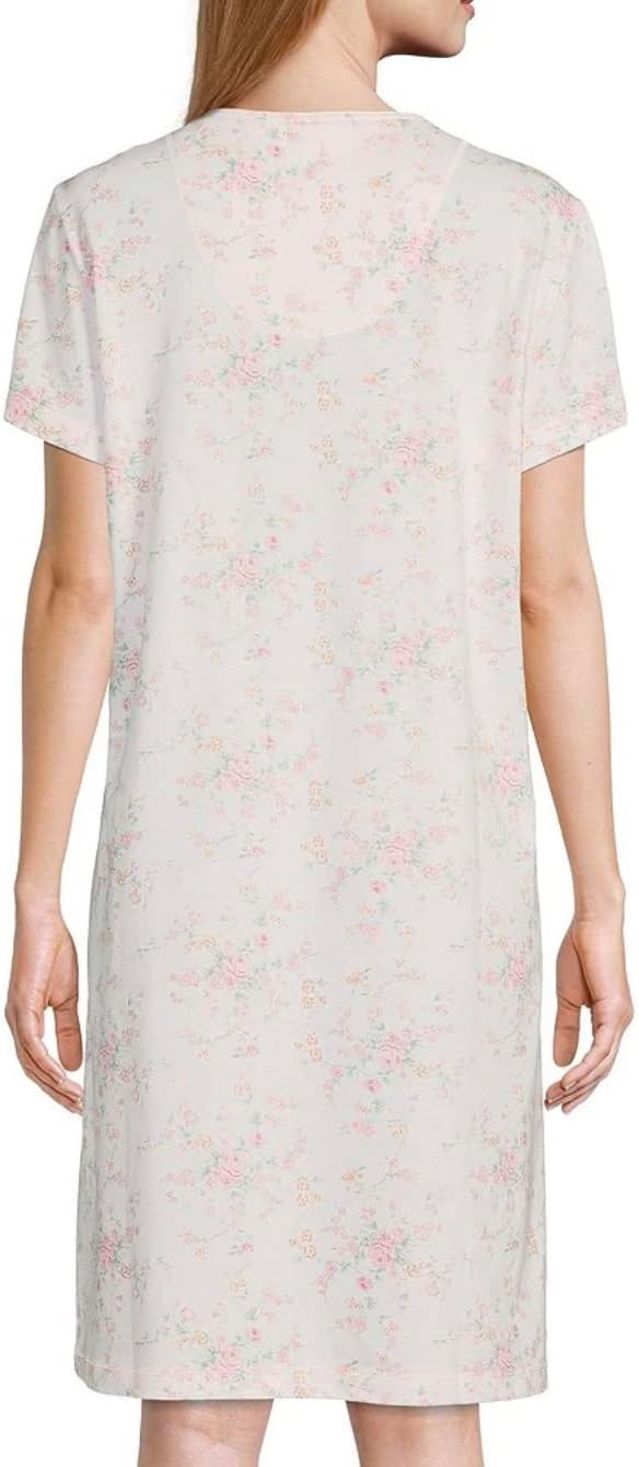 Miss Elaine Women's Print French Terry Short Snap Robe