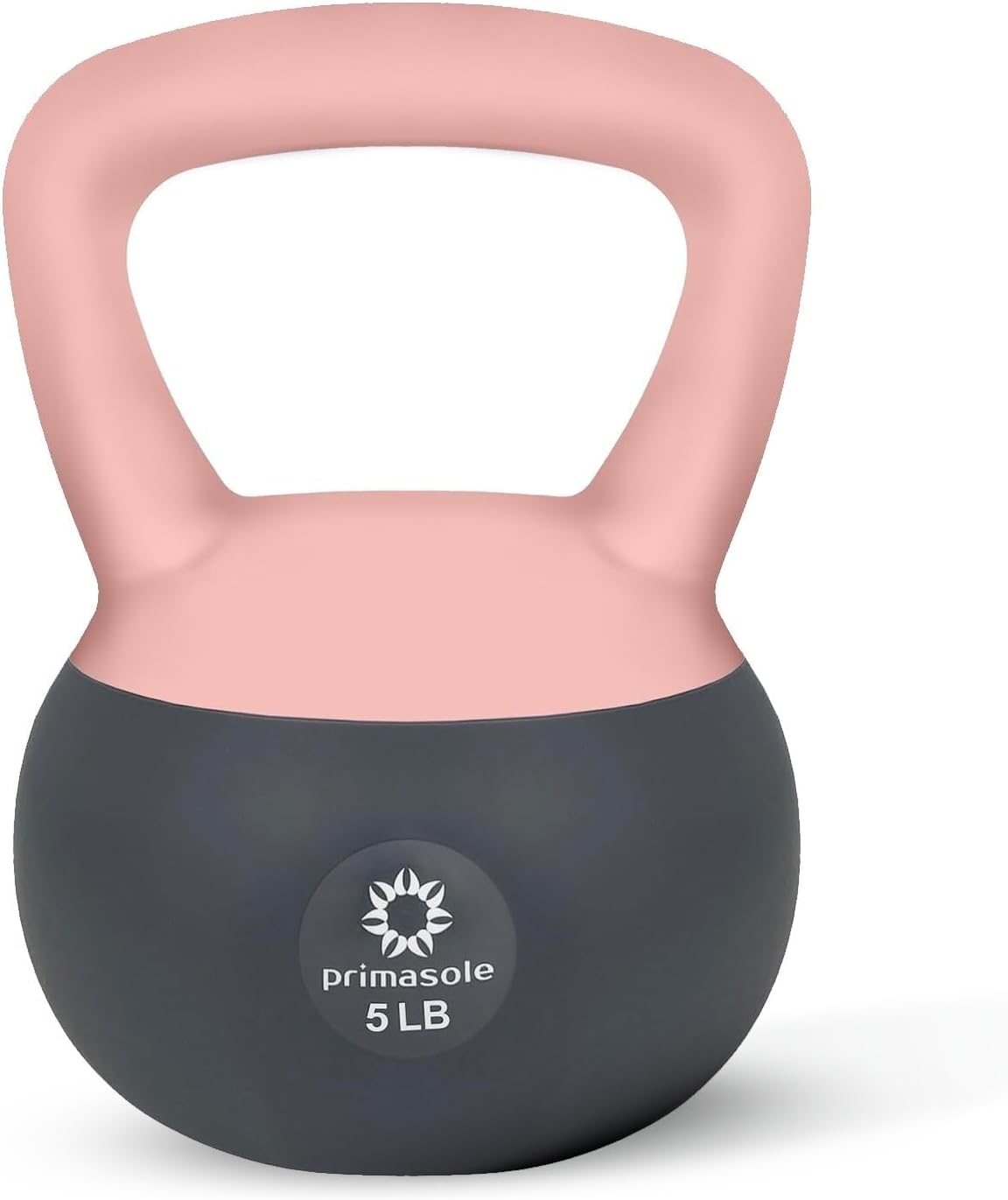 Primasole Soft Kettlebell - Anti-Slip Grip, Neoprene Material, Light Gray or Light Blue, Home Workout Kettlebell Weights for Strength Training
