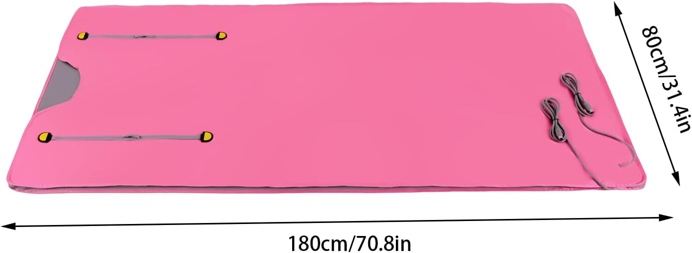 Gdrasuya10 650W Far Infrared Sauna Blanket Sauna Bag Shaper Blanket Controller Professional Detox Beauty Machine Body Fitness Machine Slimming Weight Loss Spa Sauna Blanket Heater,Pink