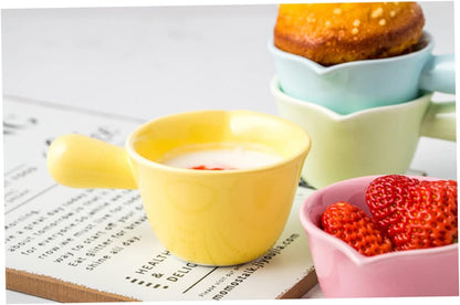 Ceramic Pot Mini Cooking Casserole Handle for Porridge and Sauces Easy to Clean for Gas Stove and Microwave