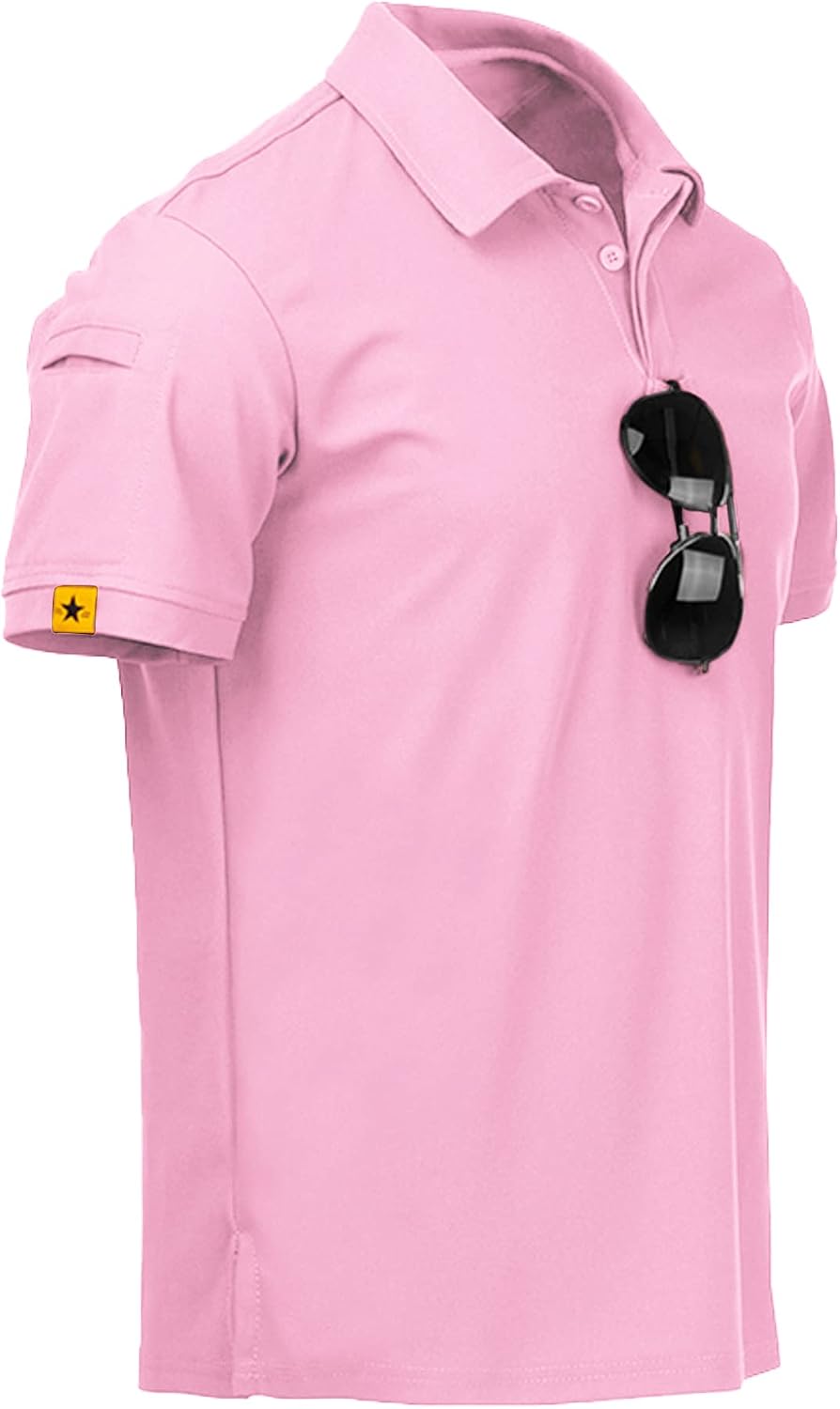 V VALANCH Mens Polo Shirts Short Sleeve Moisture Wicking Golf Polo Athletic Collared Shirt Tennis T-Shirt Tops