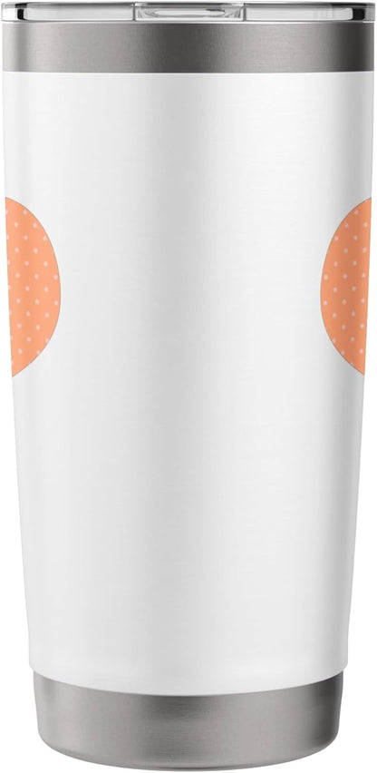 Cute Pastel Coral Peach Boho Minimal Tiny Polka Dot Pattern Stainless Steel Insulated Tumbler