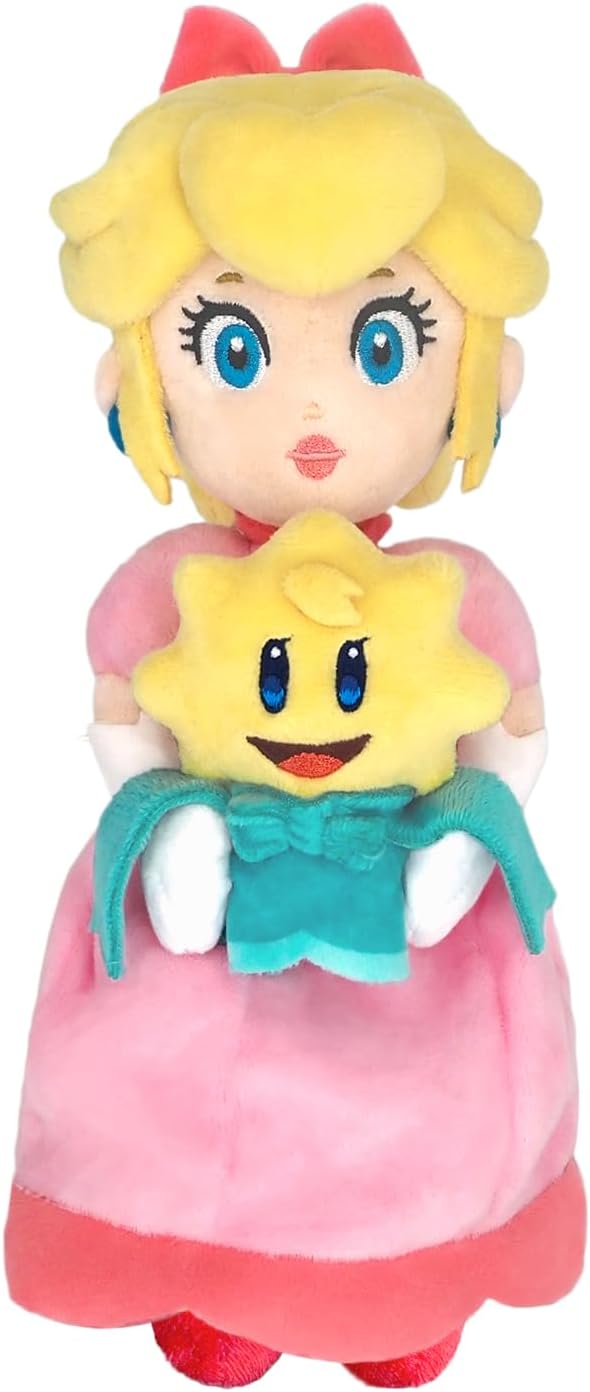 Little Buddy 1997 Princess Peach: Showtime! Peach & Stella 10" Plush