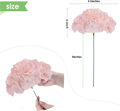 AVIVIHO 35PCS Pink Hydrangea Artificial Flowers with Stems,Realistic Silk Hydrangeas Blush Fake Flowers for Wedding Centerpieces Bouquets DIY Floral Decor Baby Shower,Arch,Home,Party Decoration